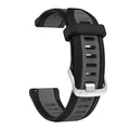 Bracelet silicone pour montre 20 mm – Couleur du bracelet Black Gray