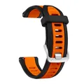 Bracelet silicone pour montre 20 mm – Couleur du bracelet Orange Black