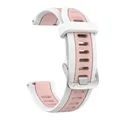 Bracelet silicone pour montre 20 mm – Couleur du bracelet Pink White