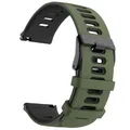 Bracelet silicone pour montre connectée 20 à 22 mm – Couleur du bracelet ArmyGreen Black