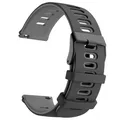 Bracelet silicone pour montre connectée 20 à 22 mm – Couleur du bracelet Black Gray