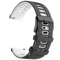 Bracelet silicone pour montre connectée 20 à 22 mm – Couleur du bracelet Black White