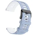 Bracelet silicone pour montre connectée 20 à 22 mm – Couleur du bracelet Blue White
