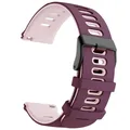 Bracelet silicone pour montre connectée 20 à 22 mm – Couleur du bracelet Claret-Red Pink