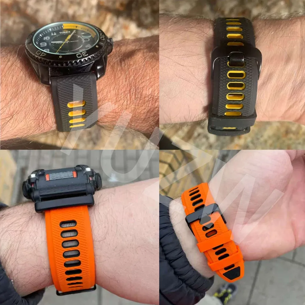 Bracelet silicone pour montre connectée 20 à 22 mm