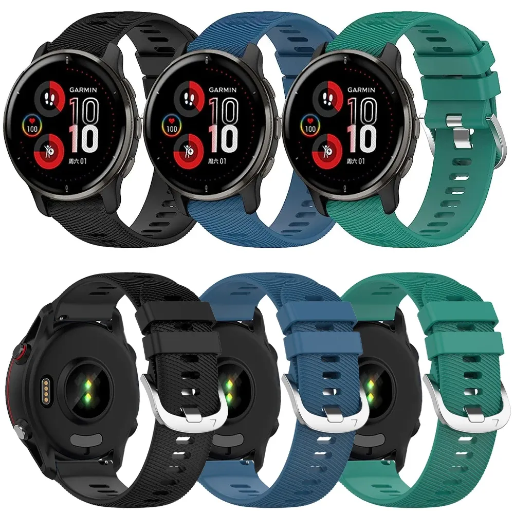 Bracelet silicone pour montre connectée 20 à 22 mm