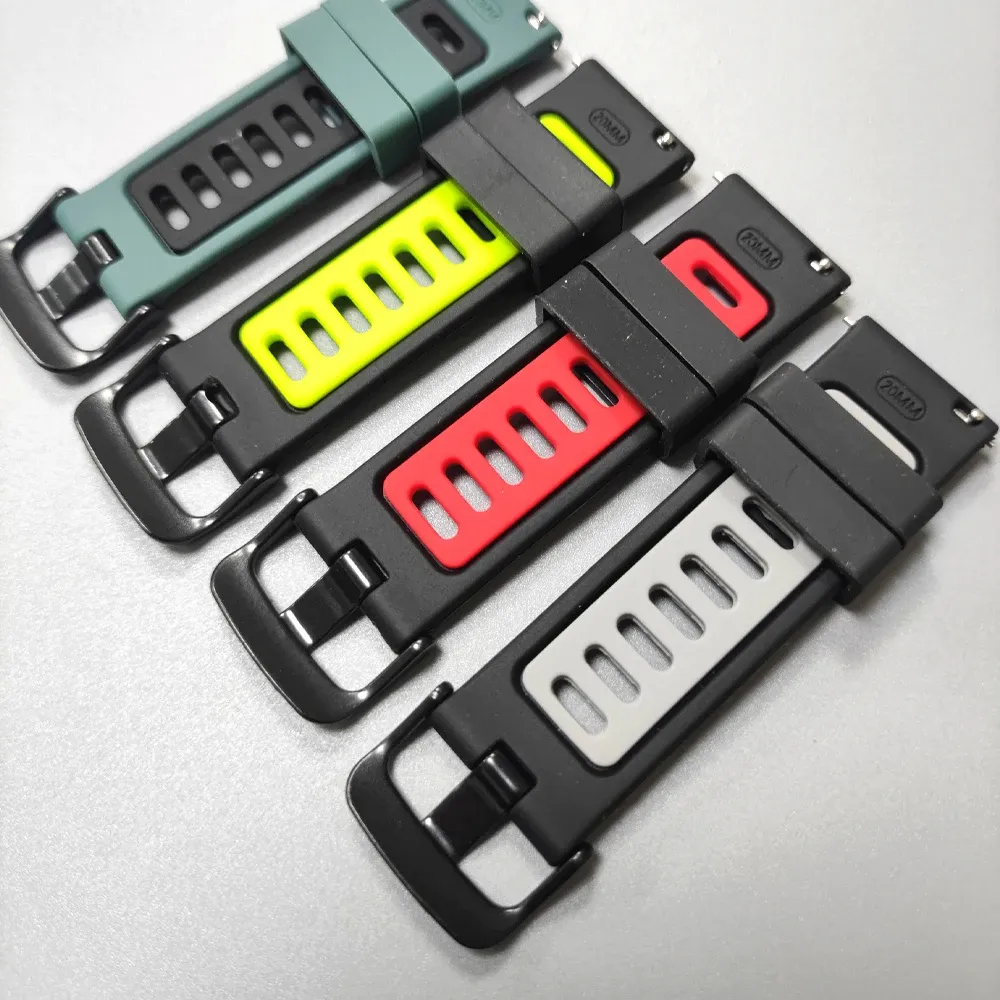 Bracelet silicone pour montre connectée 20 à 22 mm