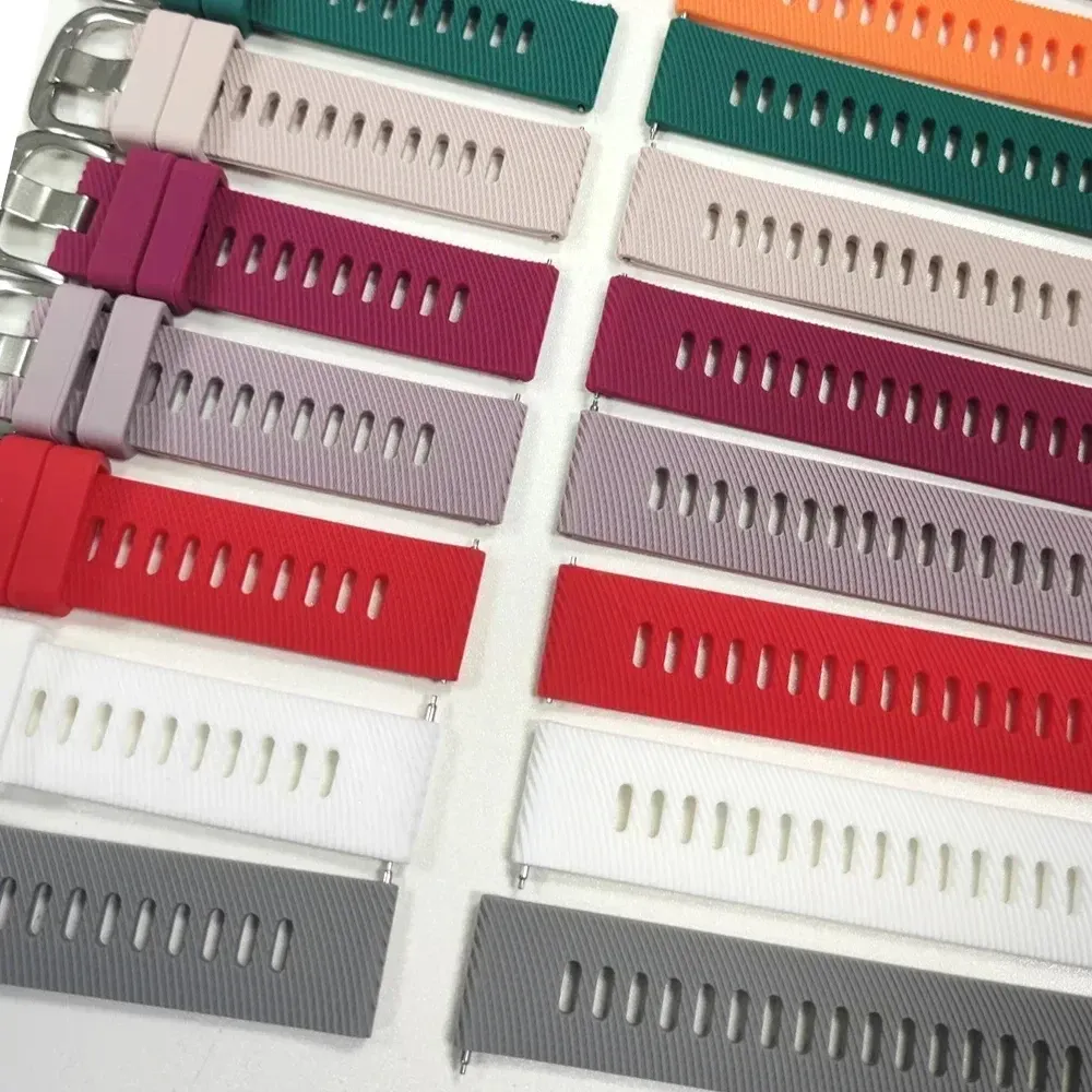 Bracelet silicone pour montre connectée 20 à 22 mm