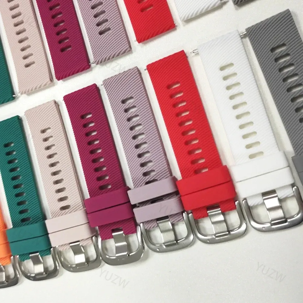 Bracelet silicone pour montre connectée 20 à 22 mm