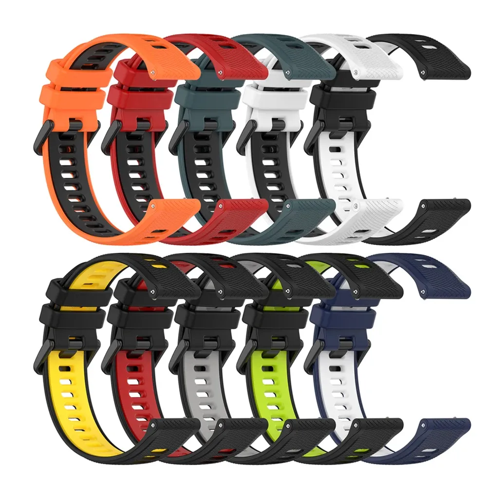 Bracelet silicone pour montre connectée 20 à 22 mm