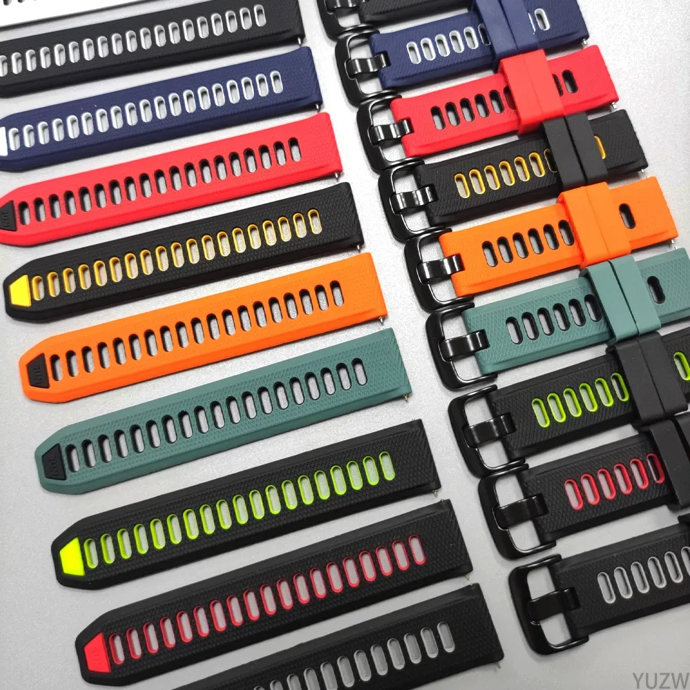Bracelet silicone pour montre connectée 20 à 22 mm