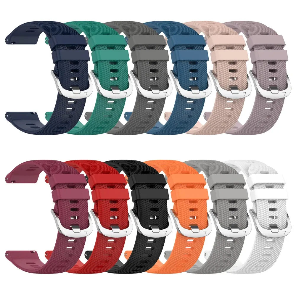 Bracelet silicone pour montre connectée 20 à 22 mm