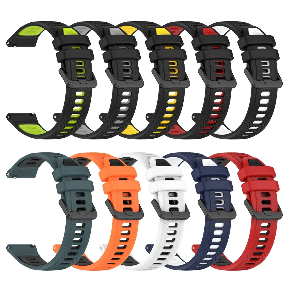 Bracelet silicone pour montre connectée 20 à 22 mm