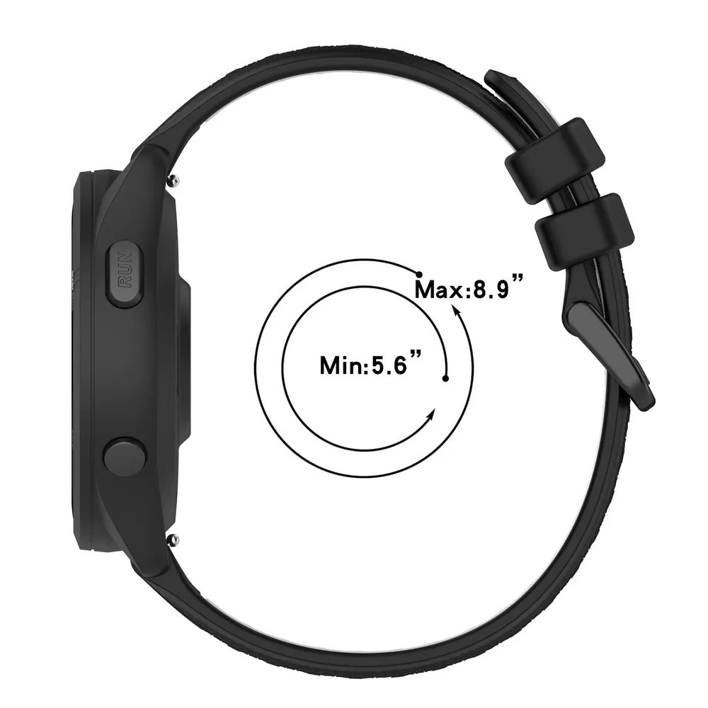 Bracelet silicone pour montre connectée 20 à 22 mm