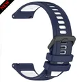 Bracelet silicone pour montre connectée 20 à 22 mm – Couleur du bracelet Midnight Blue White