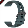 Bracelet silicone pour montre connectée 20 à 22 mm – Couleur du bracelet Olive Green Black