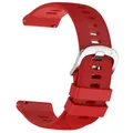 Bracelet silicone pour montre connectée 20 à 22 mm – Couleur du bracelet Red