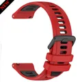 Bracelet silicone pour montre connectée 20 à 22 mm – Couleur du bracelet Red Black