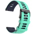 Bracelet silicone pour montre connectée 20 à 22 mm – Couleur du bracelet Teal Midnight Blue