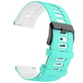 Bracelet silicone pour montre connectée 20 à 22 mm – Couleur du bracelet Teal White