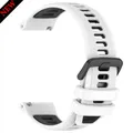 Bracelet silicone pour montre connectée 20 à 22 mm – Couleur du bracelet White Black