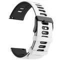 Bracelet silicone pour montre connectée 20 à 22 mm – Couleur du bracelet White Black