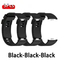 Bracelet silicone pour Redmi Watch et Mi Band Pro – Couleur du bracelet Black-Black-Black