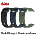 Bracelet silicone pour Redmi Watch et Mi Band Pro – Couleur du bracelet Black-M Blue-Green
