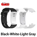 Bracelet silicone pour Redmi Watch et Mi Band Pro – Couleur du bracelet Black-W-Light Gray