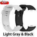 Bracelet silicone pour Redmi Watch et Mi Band Pro – Couleur du bracelet Light Gray-Black