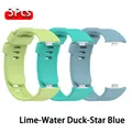 Bracelet silicone pour Redmi Watch et Mi Band Pro – Couleur du bracelet Lime-Water Duck-Blue