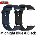 Bracelet silicone pour Redmi Watch et Mi Band Pro – Couleur du bracelet Midnight Blue-Black