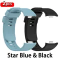 Bracelet silicone pour Redmi Watch et Mi Band Pro – Couleur du bracelet Star Blue-Black