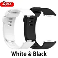 Bracelet silicone pour Redmi Watch et Mi Band Pro – Couleur du bracelet White-Black