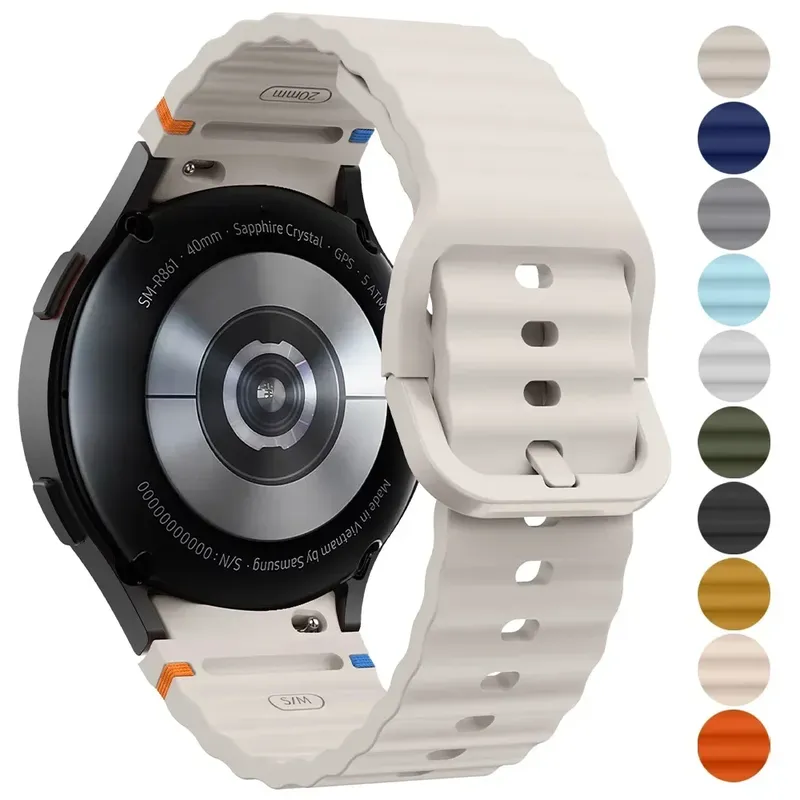 Bracelet silicone pour Samsung Galaxy Watch 40 à 47 mm