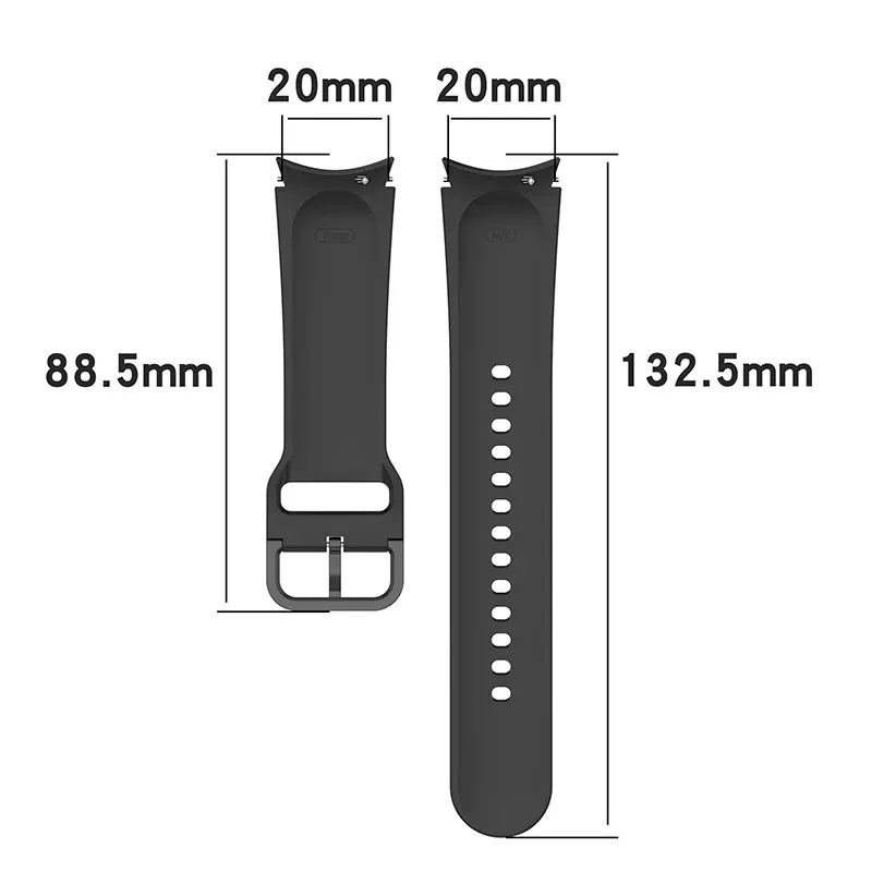 Bracelet silicone pour Samsung Galaxy Watch 40 à 47 mm