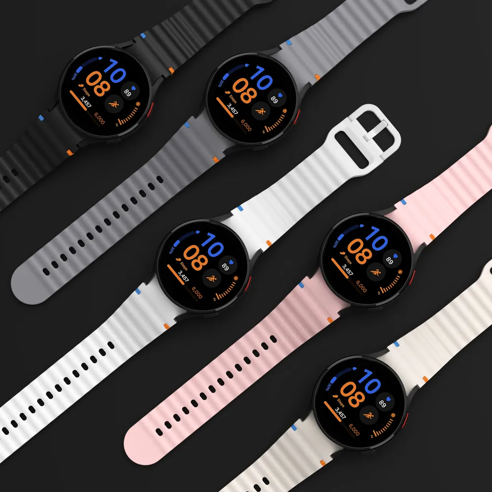Bracelet silicone pour Samsung Galaxy Watch 40 à 47 mm