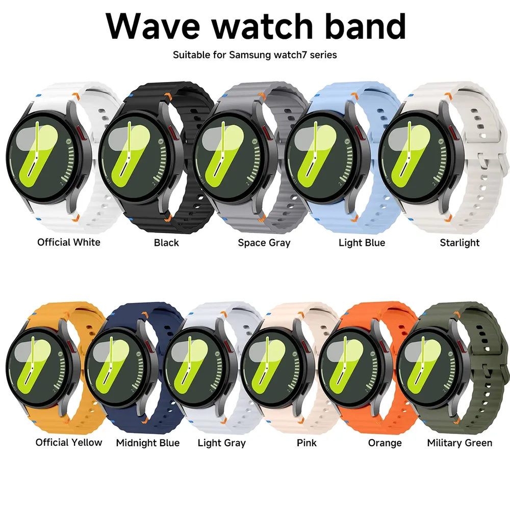 Bracelet silicone pour Samsung Galaxy Watch 40 à 47 mm