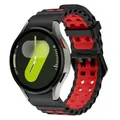 Bracelet silicone pour Samsung Galaxy Watch 7 6 5 4 – Couleur du bracelet b-black red