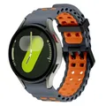 Bracelet silicone pour Samsung Galaxy Watch 7 6 5 4 – Couleur du bracelet b-grey orange