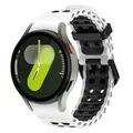 Bracelet silicone pour Samsung Galaxy Watch 7 6 5 4 – Couleur du bracelet b-white black