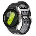 Bracelet silicone pour Samsung Galaxy Watch 7 6 5 4 – Couleur du bracelet s-black grey
