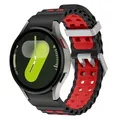 Bracelet silicone pour Samsung Galaxy Watch 7 6 5 4 – Couleur du bracelet s-black red