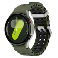 Bracelet silicone pour Samsung Galaxy Watch 7 6 5 4 – Couleur du bracelet s-green black