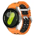 Bracelet silicone pour Samsung Galaxy Watch 7 6 5 4 – Couleur du bracelet s-orange black