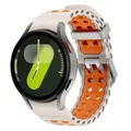 Bracelet silicone pour Samsung Galaxy Watch 7 6 5 4 – Couleur du bracelet s-starlight orange