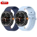 Bracelet silicone pour Samsung Galaxy Watch 8 9 Classic – Couleur du bracelet light blue-mid blue