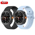 Bracelet silicone pour Samsung Galaxy Watch 8 9 Classic – Couleur du bracelet light blue-black