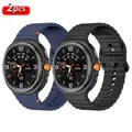 Bracelet silicone pour Samsung Galaxy Watch 8 9 Classic – Couleur du bracelet midnight blue-black