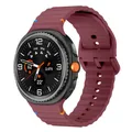 Bracelet silicone pour Samsung Galaxy Watch 8 9 Classic – Couleur du bracelet Wine red